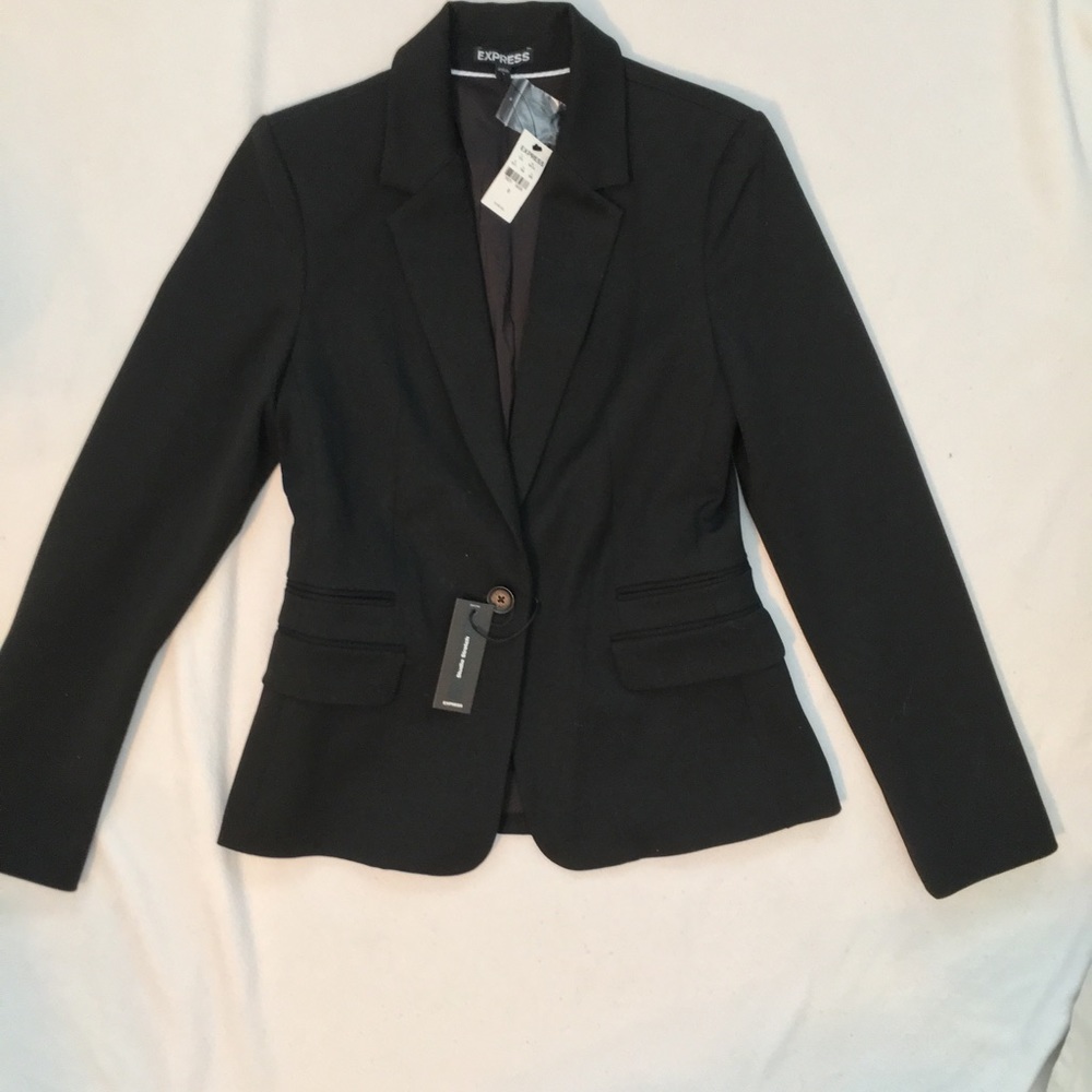 Express Studio Stretch nwt black blazer jacket -8